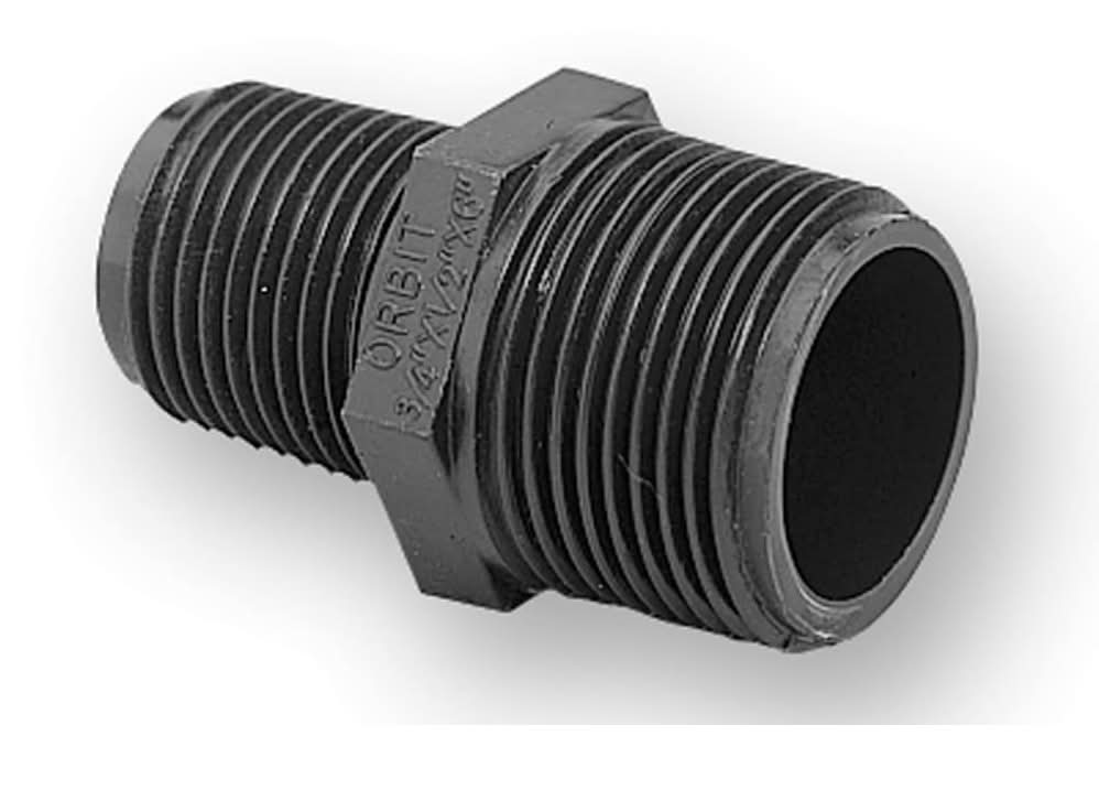 Orbit 1/2-in MNPT x 3/4-in MNPT Flex pipe adapter
