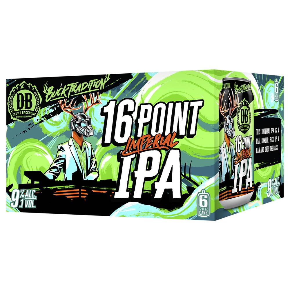 Devils Backbone 16 Point Imperial Ipa Beer (6 x 12 fl oz)