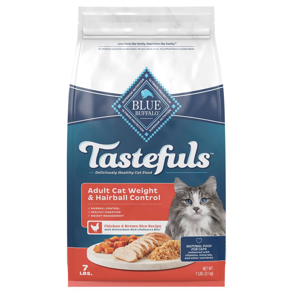 Blue Buffalo Tastefuls Weight & Hairball Control Chicken Natural Adult Dry Cat Food