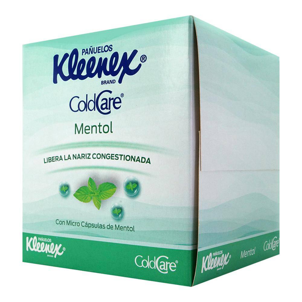 Kleenex pañuelos desechables cold care mentol (60 un)