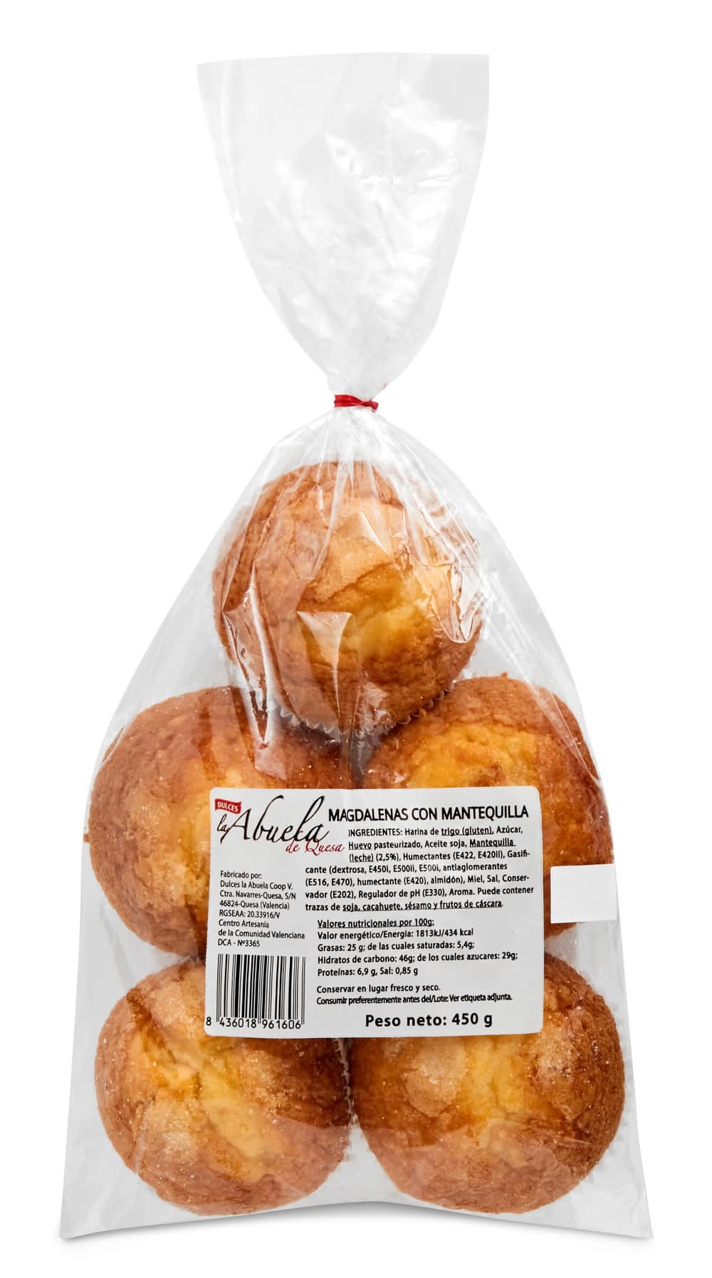 Magdalenas Con Mantequilla La Abuela Bolsa 450 G