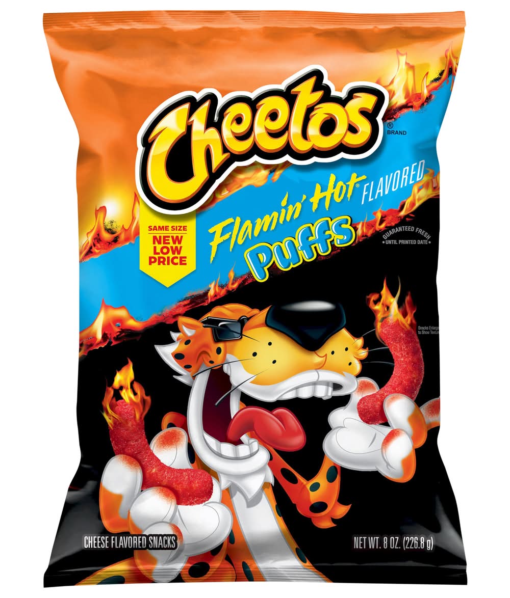 Cheetos Puffs Snack, Flamin' Hot-Cheese (8 oz)