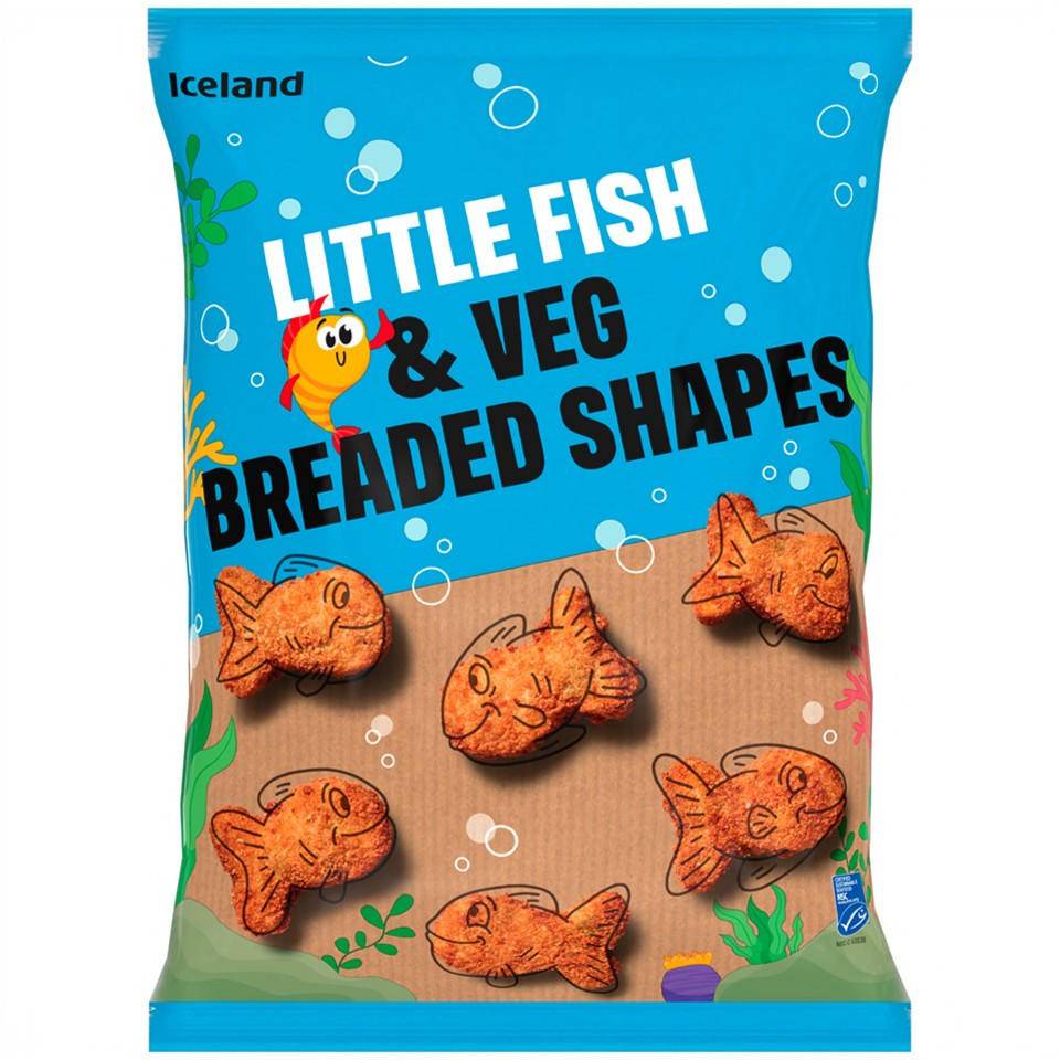 Iceland Little Fish and Veg Breaded Shapes 600g