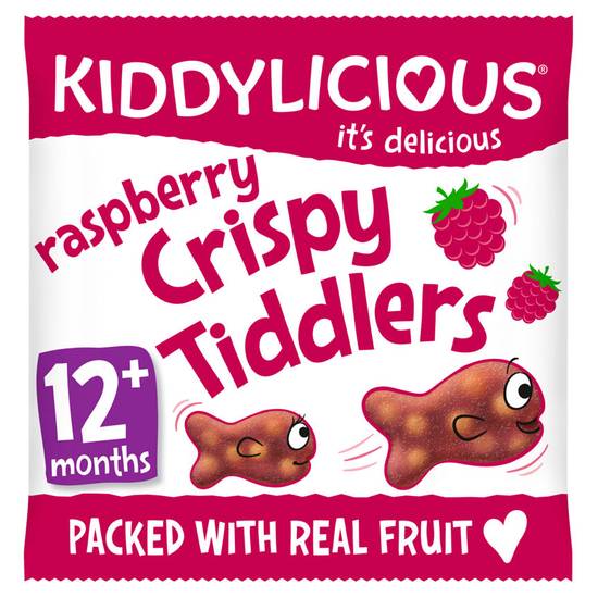 Kiddylicious Crispy Tiddlers, Raspberry, Infant Snack, 12 Months+, 12g