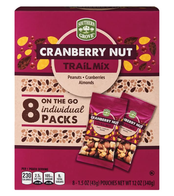 Southern Grove On the Go Trial Mix, Cranberry Nut (8 x 1.5 oz)