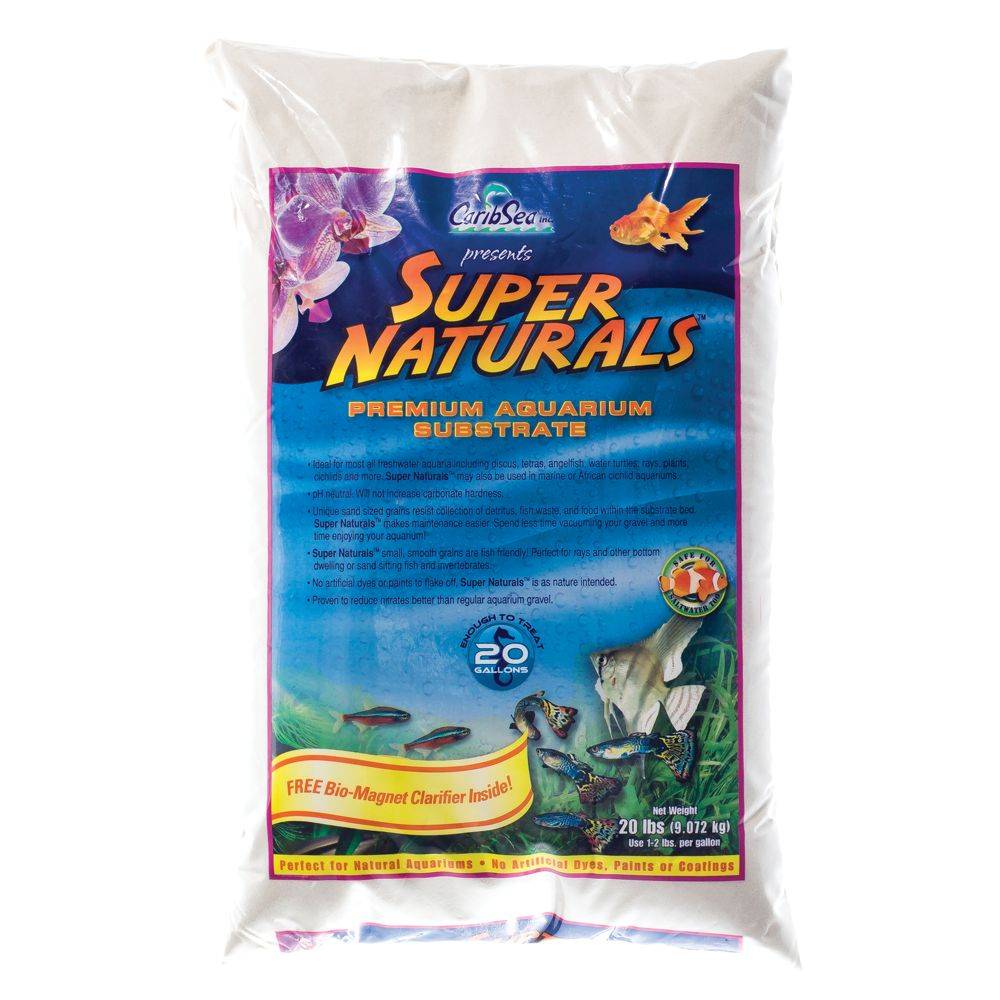 CaribSea Super Naturals Aquarium Sand - Moonlight White (Color: White, Size: 20 Lb)