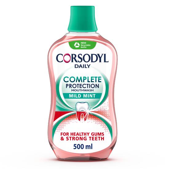 Corsodyl Complete Protection Daily Gum Care Mouthwash (mild mint)