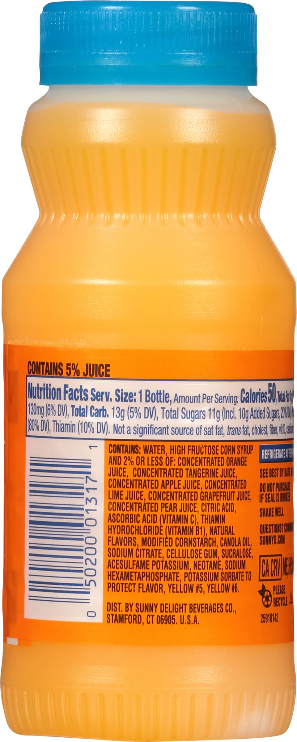 Sunny C出品 Sunny D Tangy Original Orange Flavored Citrus Punch (6.75 fl oz