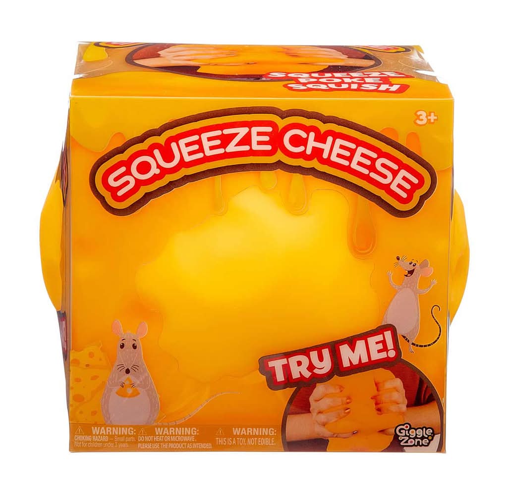 Giggle Zone Square Shaped Cheese Squeeze Toy