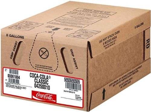 Coca-Cola - 5 gallon bag-in-box syrup (1 Unit per Case)