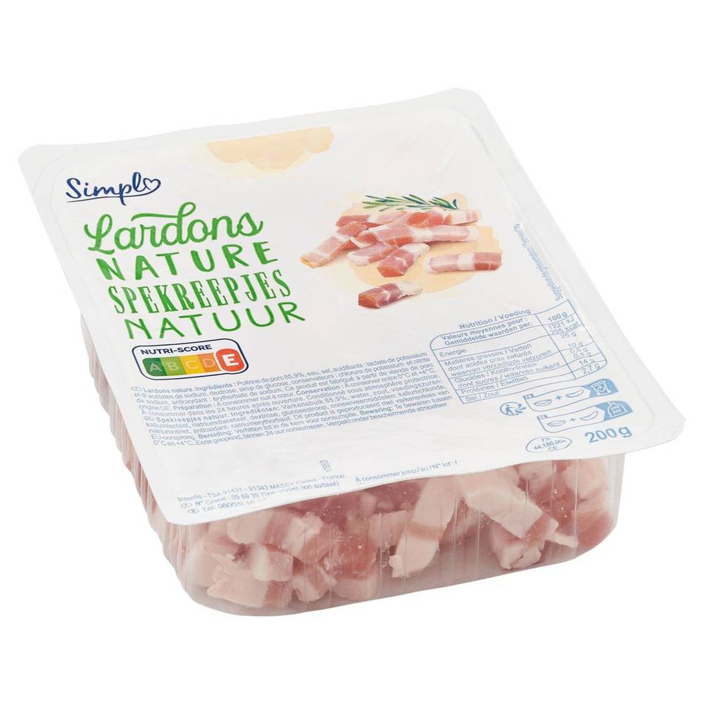 Simpl Lardons Nature 200 g