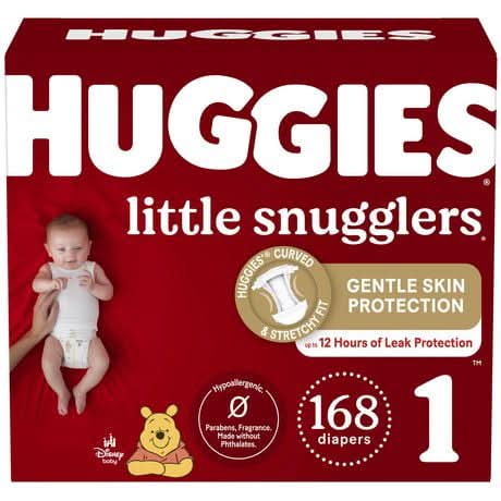Huggies little snugglers couches pour bébés (taille 1) - huggies little snugglers diapers (168 ct)