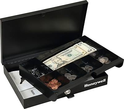 Honeywell Low Profile Cash Box With 6 Compartments