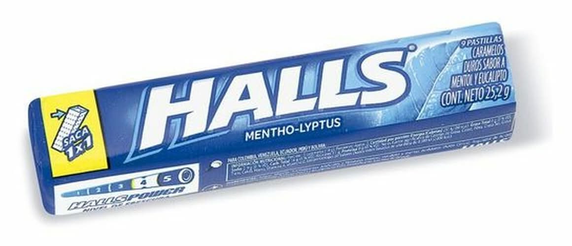 Halls 9s menthol 25.2g