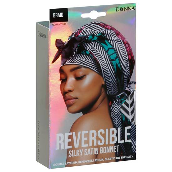 Donna Braid Reversible Silky Satin Bonnet