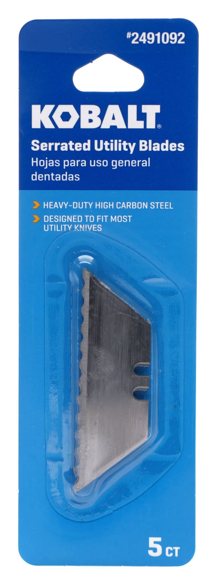 Kobalt 3/4-in Carbon Steel Serrated Utility Razor Blade 5 -Pack