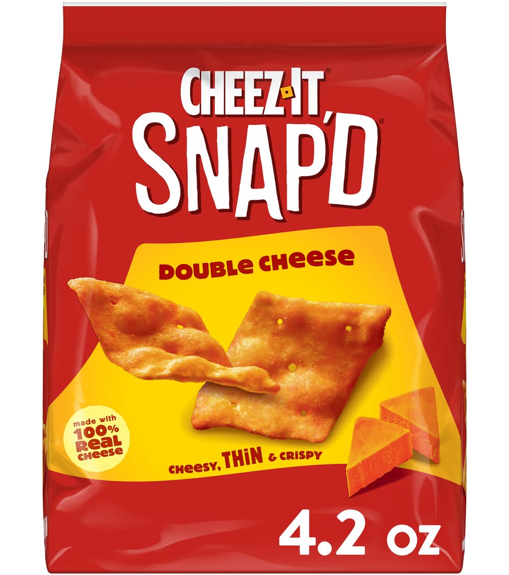 Cheez-It Snap'd Cheesy Thin Cracker Chips, Double Cheese (4.2 oz)