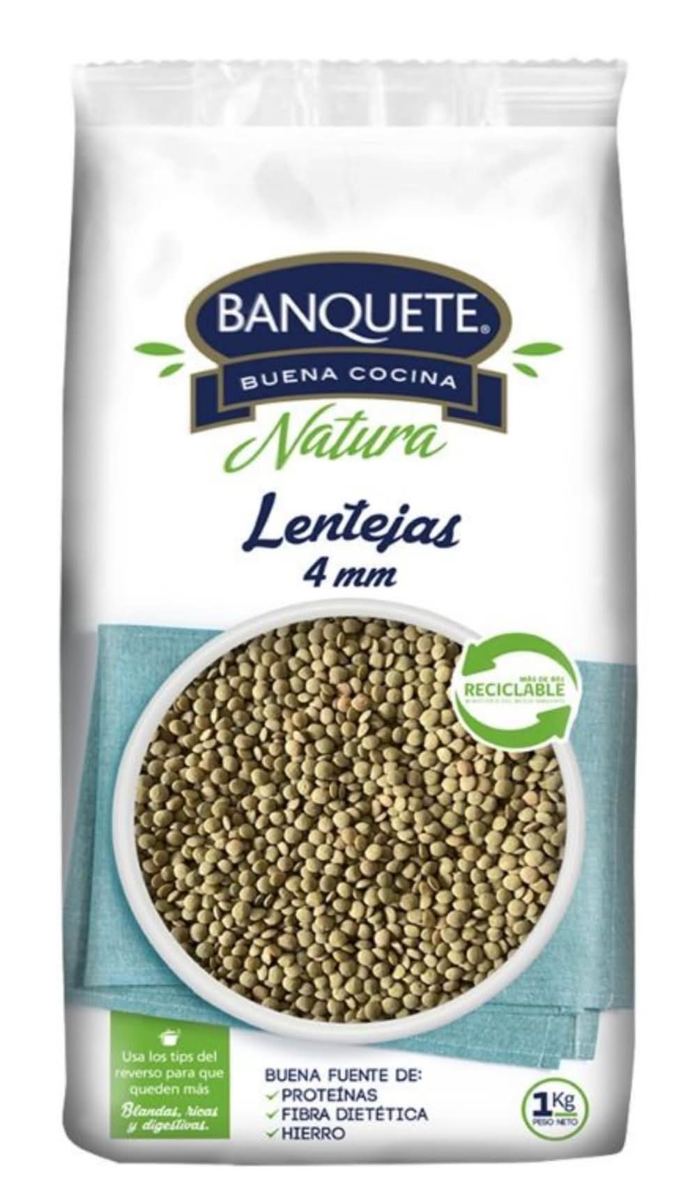 Banquete · Natura lentejas - 4 mm (1 kg)