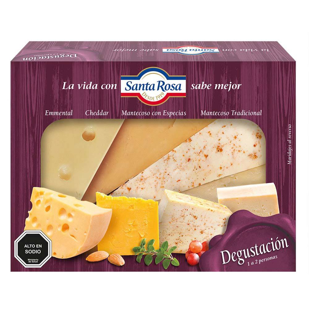 Santa rosa tabla de queso degustación (caja 200 g)