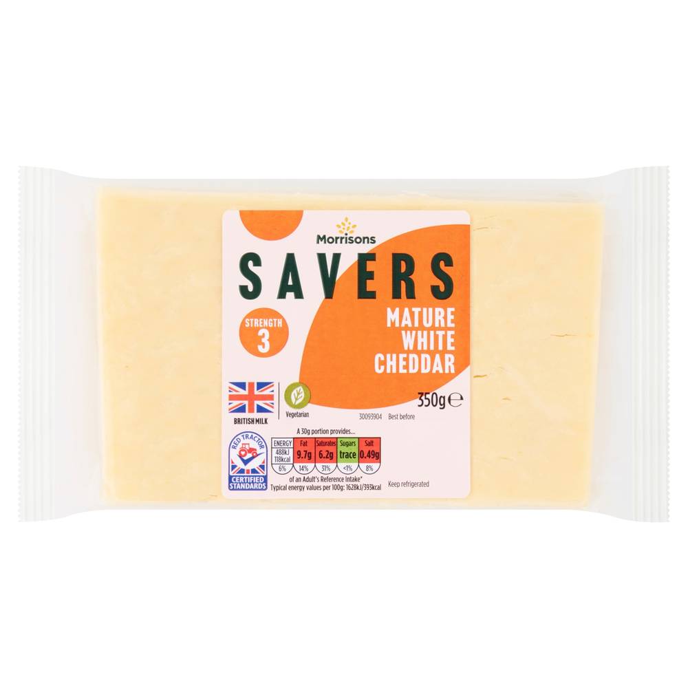 Morrisons Savers Mature White Cheddar (400g)