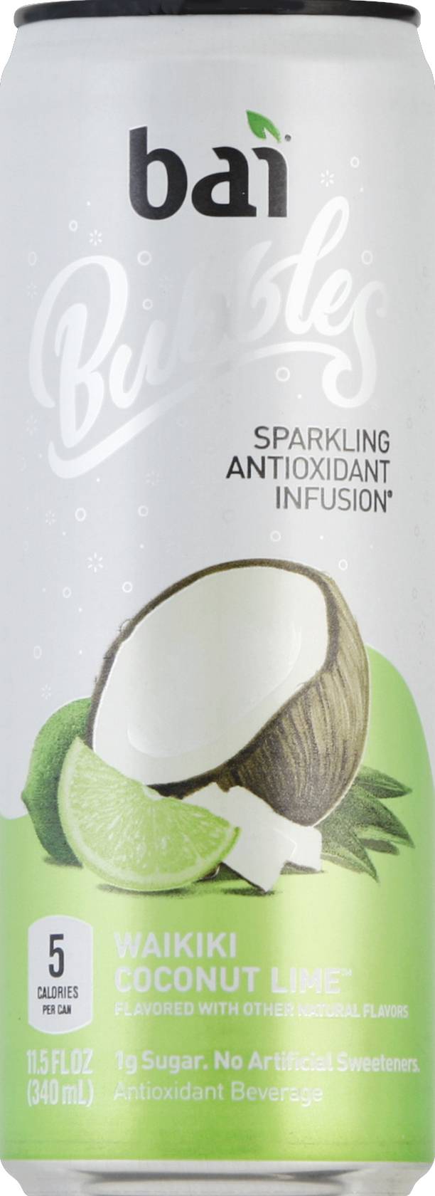 Bai Bubbles Sparkling Antioxidant Infusion Drink, Waikiki Coconut Lime (11.5 fl oz)