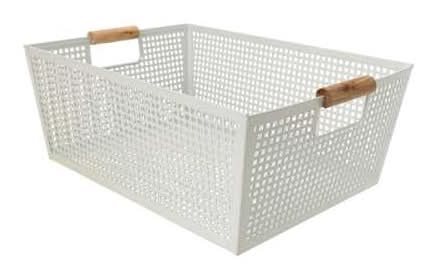 Metal Perforated Bin White