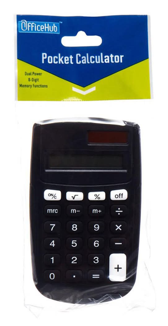 Officehub Pocket Calculator 8-Digit Display Dual Power