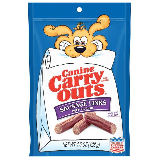 Canine Carry Outs Sausage Links Beef Flavor Dog Treats