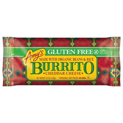 Amy'S Gluten Free Bean & Cheese Burrito - 5.5 Oz