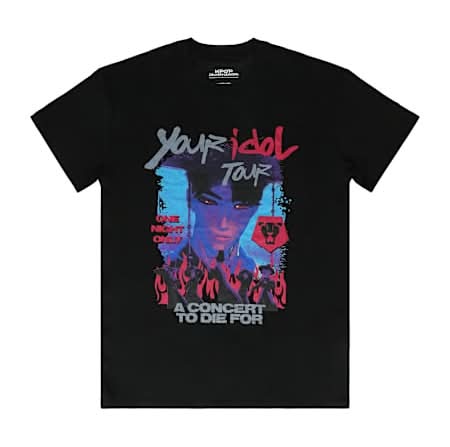 K-Pop Demon Hunters Your Idol Tour Graphic Tee Medium Black