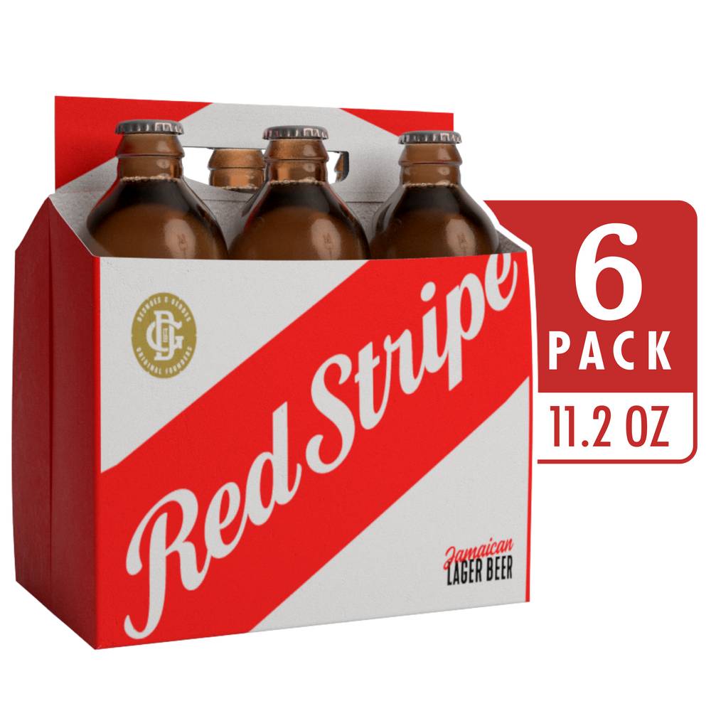 Red Stripe Jamaican Lager Beer (6 x 11.2 fl oz)