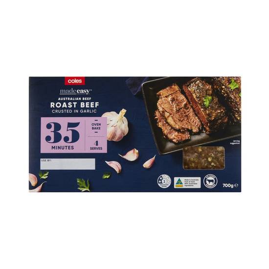 Coles Made Easy Roast Beef Crusted In Garlic