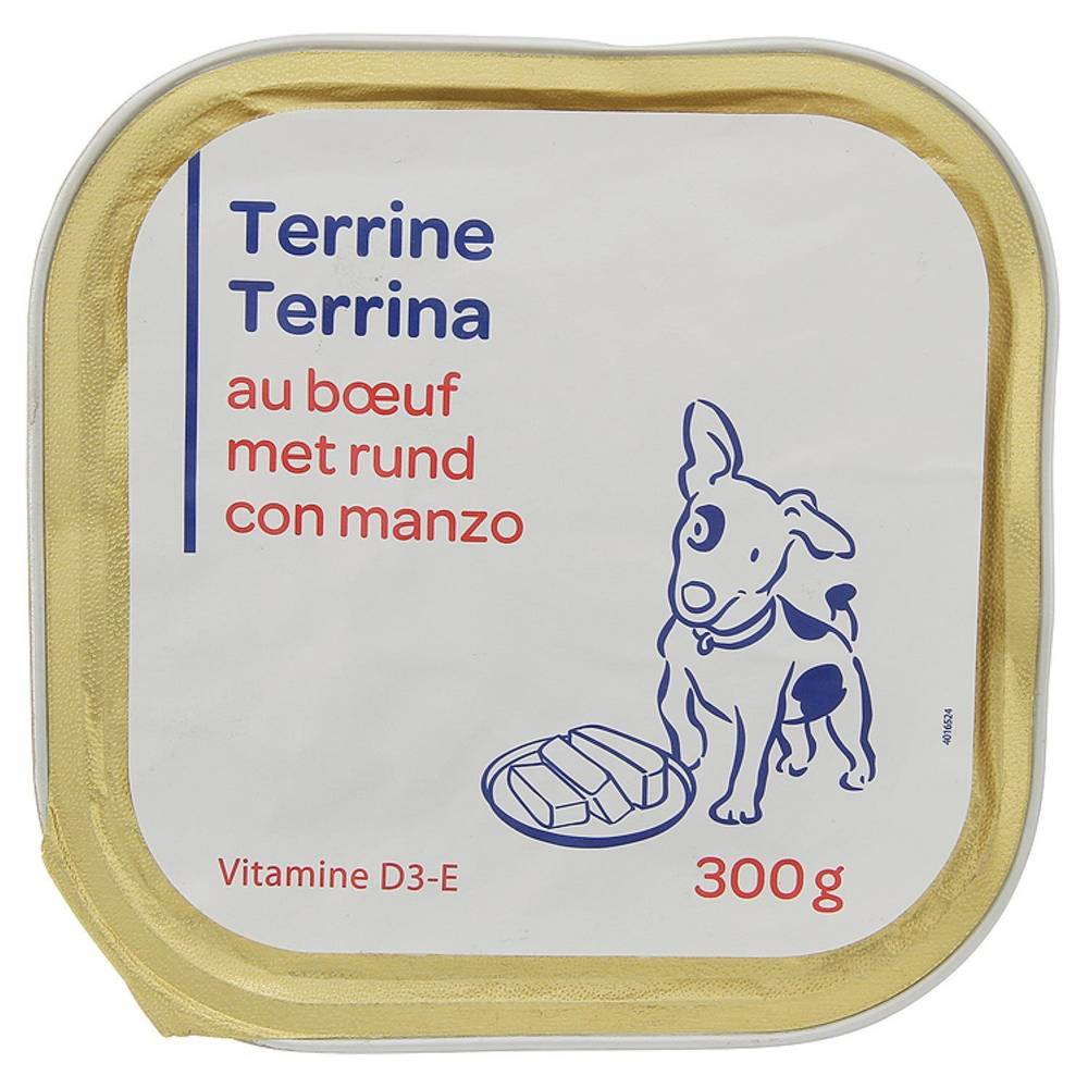 Carrefour - Terrine pour chien au bœuf (300g)