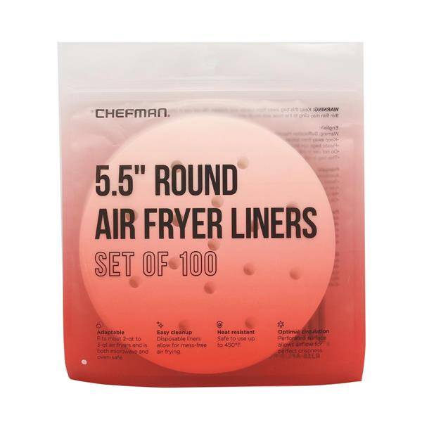 Chefman Air Fryer Liners, 100 pack, 5.5" Round Parchment Paper