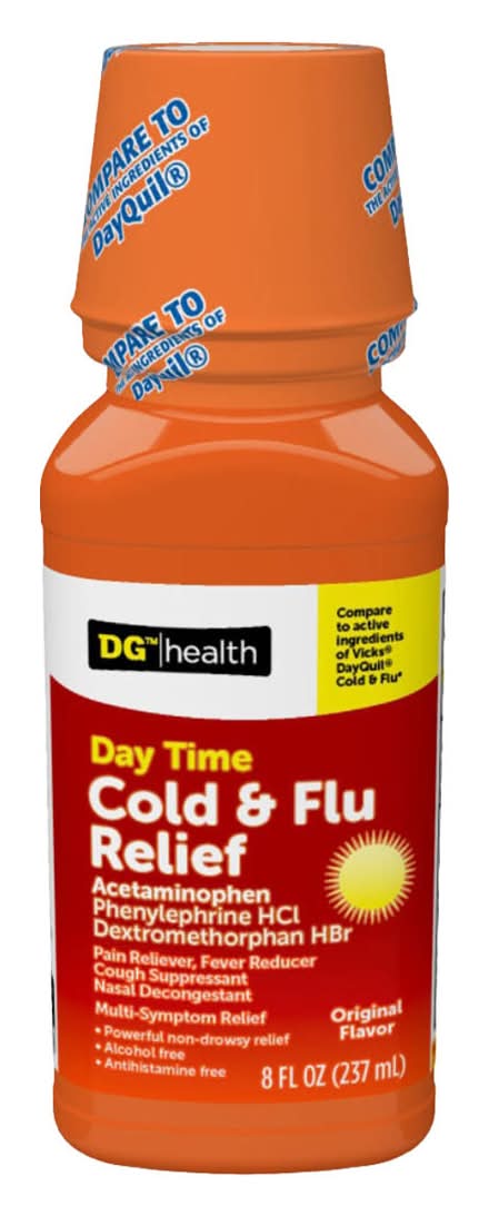 Dg Health Day Time Cold & Flu Relief Liquid Original Flavor 8 Fl Oz