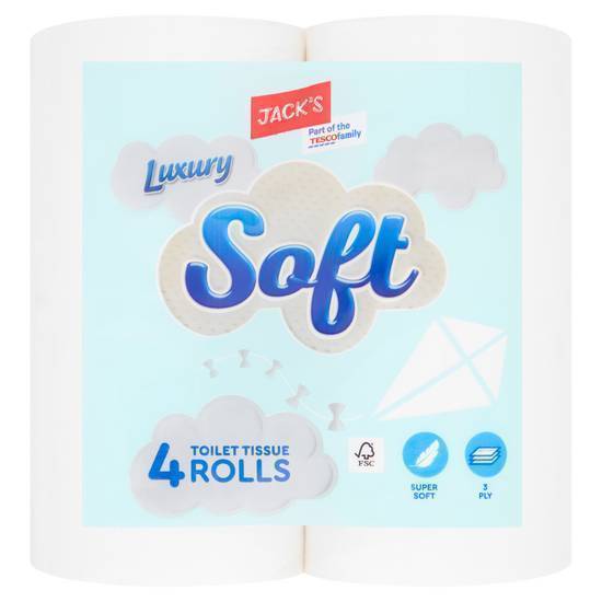 Jacks Toilet Tissue 4 pack