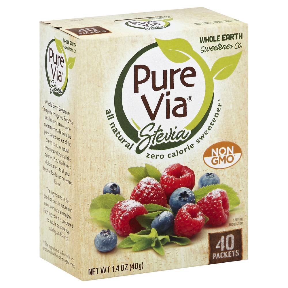 Pure Via Stevia Sweetener (1.4 oz, 40 ct)