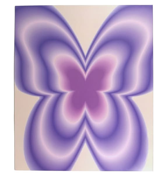 Top Flight Fashion 2-Pocket Folder, 9-7/8" x 11-13/16", Purple Butterfly