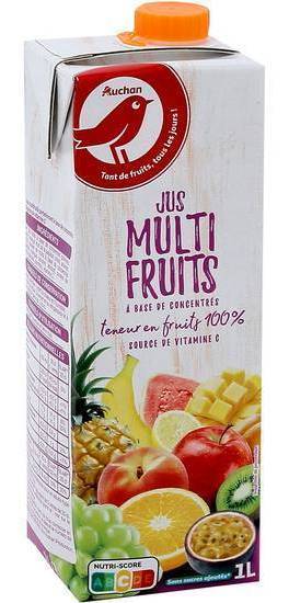 Jus multifruits 100% fruits auchan - 1l