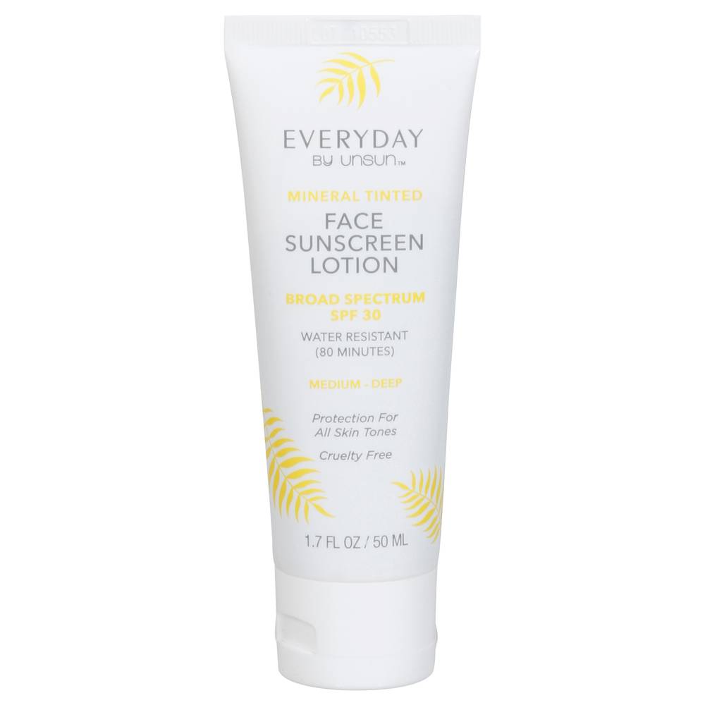 Unsun Mineral Tinted Face Sunscreen Lotion Spf 30 (1.7 fl oz)