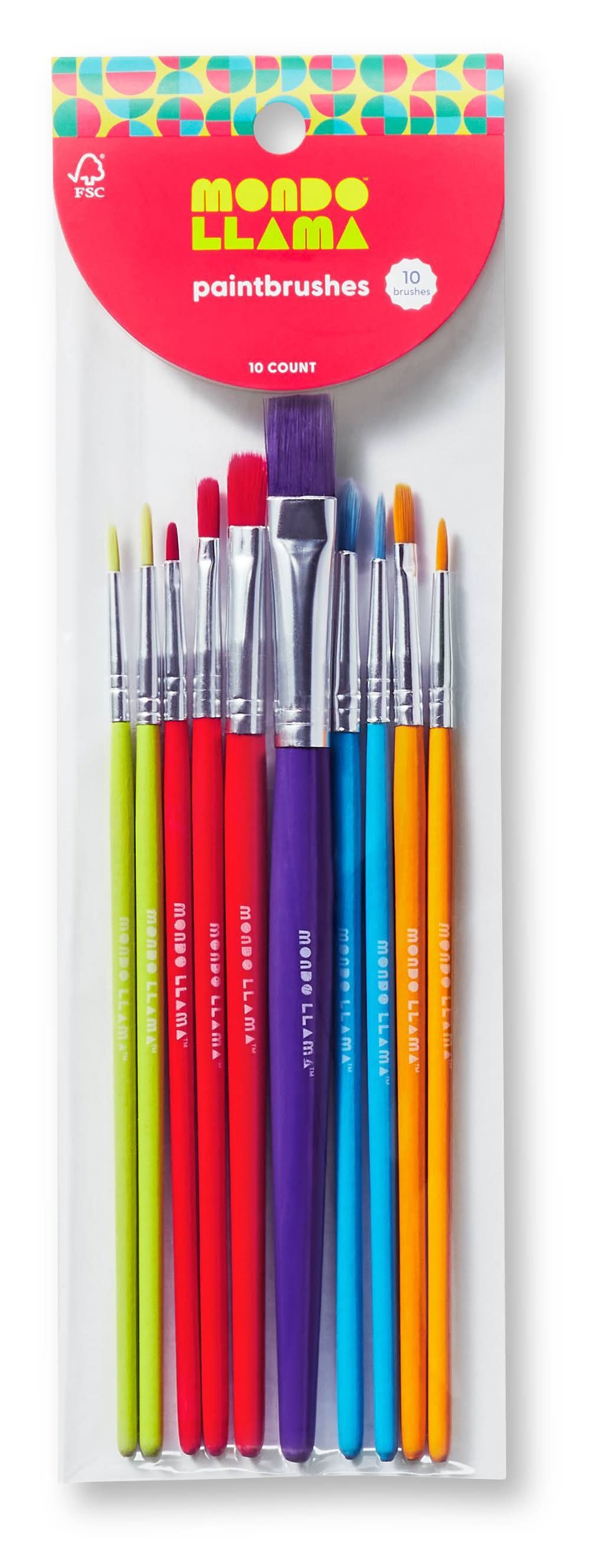 Mondo Llama Artist Paintbrush Set, Assorted (10 ct)