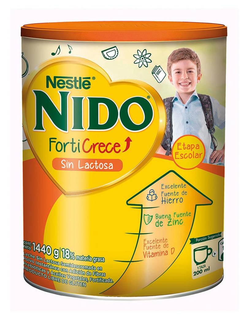 Leche forticrece sin lactosa NIDO