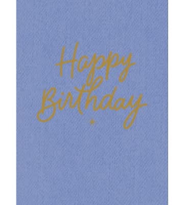 50ct Bulk Birthday Cards with Envelopes Blue with Gold Script