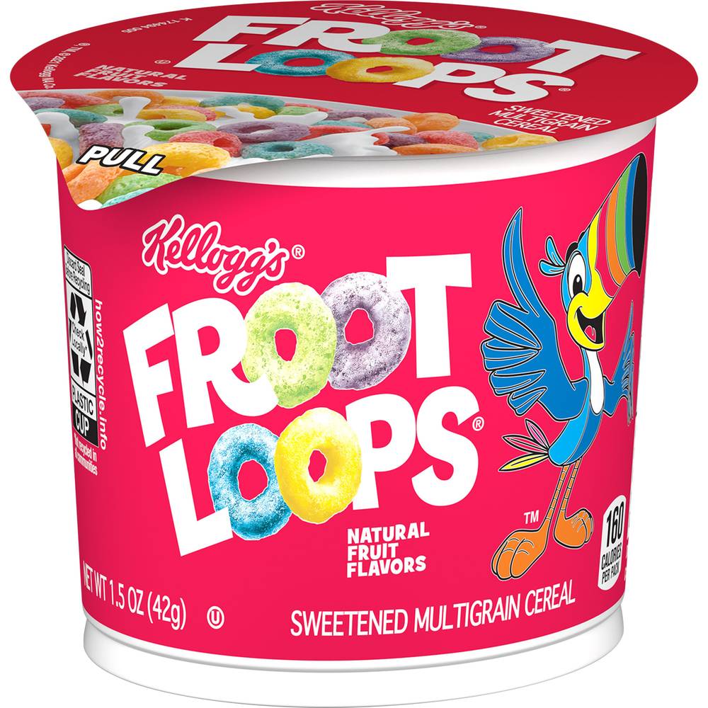Froot Loops Original Kellogg's Breakfast Cereal in a Cup (1.5 oz)