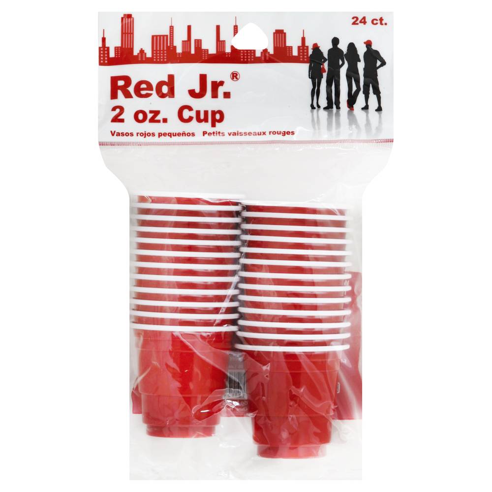 Red Jr. 2 Oz Red Shot Glasses