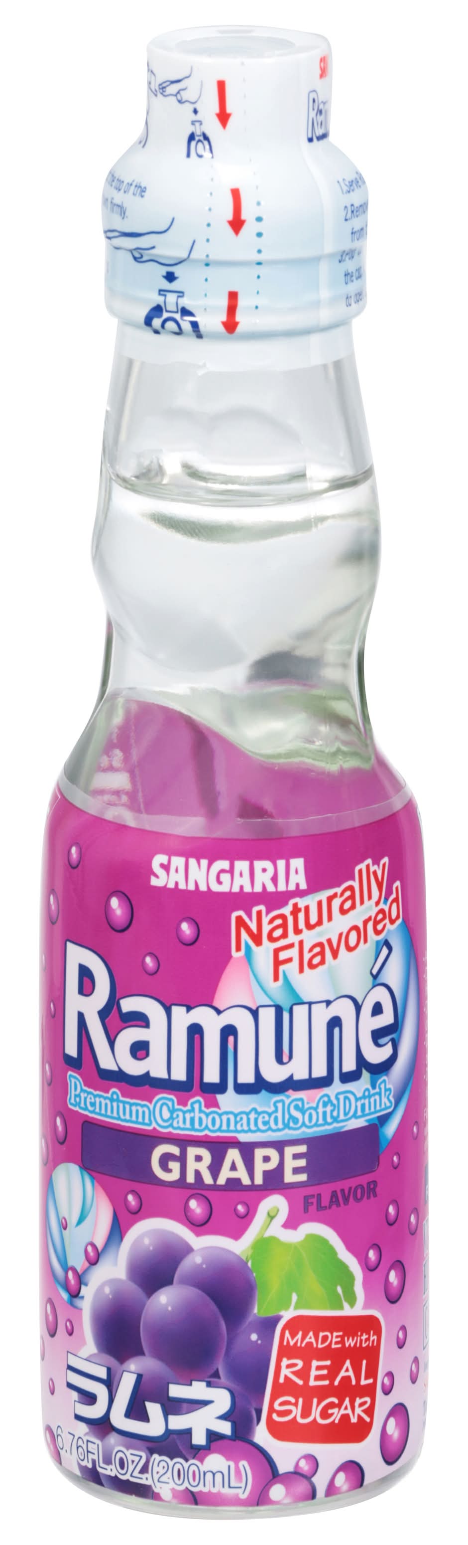 Sangaria Ramuné Grape Carbonated Soft Drink (6.76 fl oz)