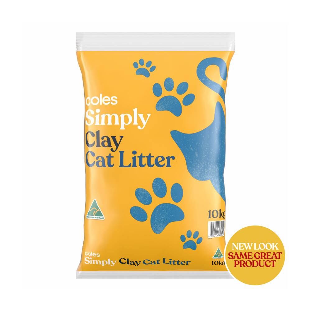 Coles Simply Cat Litter Clay 10kg