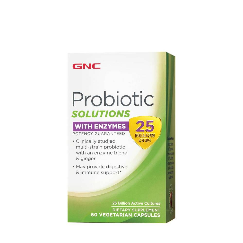 Gnc Probiotic Solutions With Enzyme Supplements (60 ct )