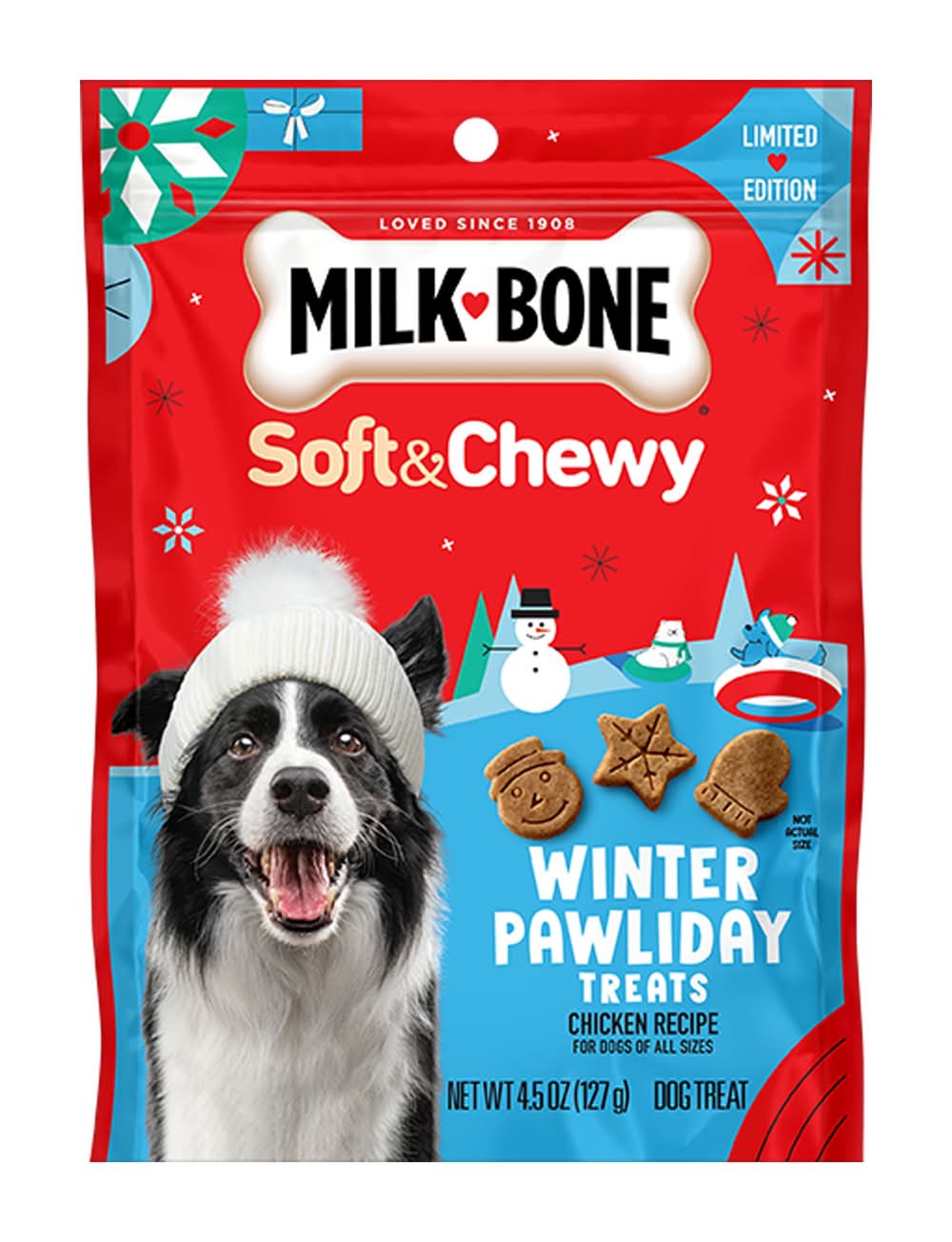 Milk-Bone Holiday Chicken Soft and Chewy Dog Treats 4.5 OZ (Size: 4.5 Oz)