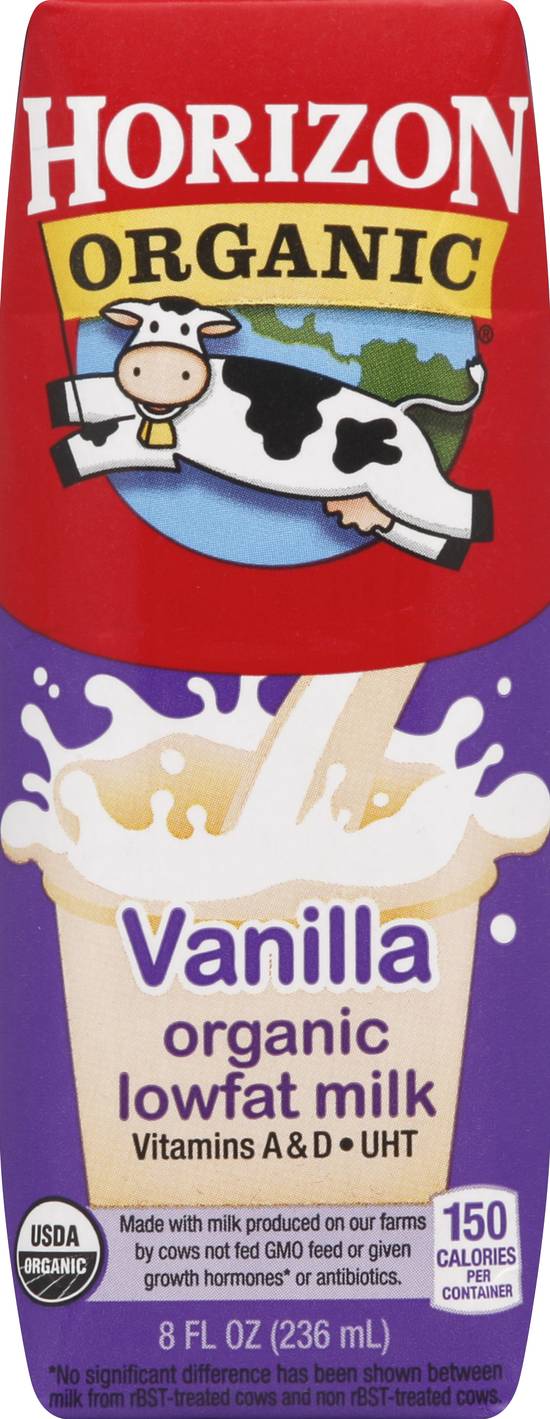 Horizon Organic Vanilla Low Fat Milk (8 fl oz)